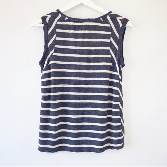 Madewell Anthem Stripe Inset Tank Blue - Picture 4 of 6